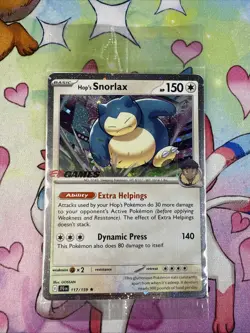 Hop's Snorlax - 117/159 - Stamped EB Games Promo Card - Pokemon Card - Sealed - Image 1