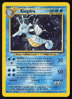Kingdra - 8/111 - Holo Rare - Neo Genesis - Pokemon Card - LP - Image 1