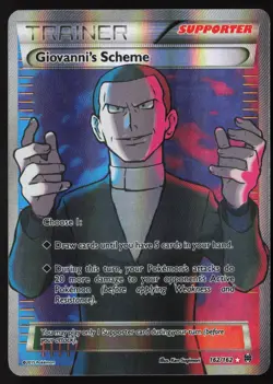 Giovanni's Scheme - 162/162 - Full Art - Breakthrough - Pokemon Card - LP - Image 1