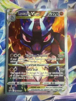 Pokemon TCG Lucario VSTAR SWSH Black Star Promos SWSH291 Holo Promo Sealed - Image 1