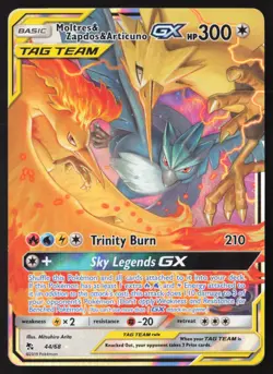 Moltres Zapdos Articuno GX - 44/68 - Ultra Rare - Tag Team Hidden Fates - LP - Image 1