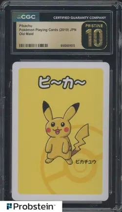 2019 Pokemon Playing Cards Japanese Old Maid Pikachu CGC 10 PRISTINE - Image 1