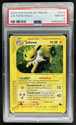 2003 Pokemon Skyridge Jolteon Holo #H12/H32 PSA 8 - Image 1