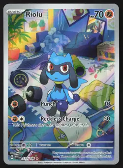 Riolu - 215/198 - Illustration Rare - Scarlet & Violet Base - Pokemon Card - LP - Image 1