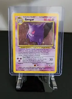Gengar 5/62 Fossil Holo Pokemon Card Vintage Unlimited Foil Holographic - Image 1