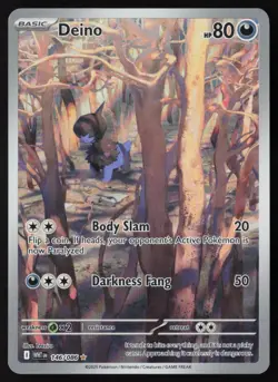 Deino - 146/086 - Illustration Rare - White Flare - Pokemon Card - NM/M - Image 1