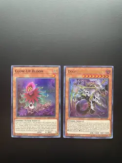 Yugioh Doomking Balerdroch SR07-EN001 + Glow-Up Bloom SR07-EN003 1st Edition MP - Image 1