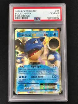 Pokemon 2016 Blastoise EX 21/108 PSA 10 - Image 1