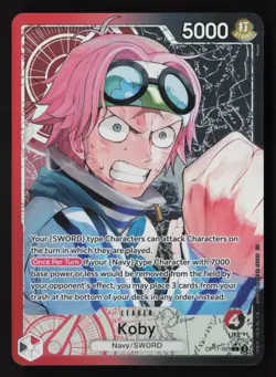 Koby - OP11-001 - Alt Art Leader - A Fist of Divine Speed - One Piece - NM/M - Image 1