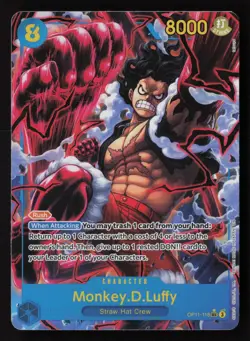 Monkey.D.Luffy - OP11-118 - SEC Alt Art - A Fist Of Divine Speed - One Piece -NM - Image 1