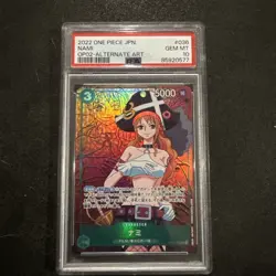 PSA 10 One Piece Nami Japanese Paramount War Alternate Alt Art OP02 036 - Image 1