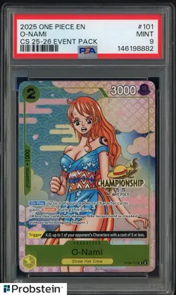 2025 One Piece EN CS 25-26 Event Pack #101 O-Nami PSA 10 GEM MINT - Image 1