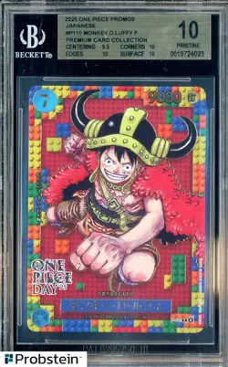 2025 One Piece Promos JPN P110 Monkey D. Luffy Premium Card Coll BGS 10 PRISTINE - Image 1