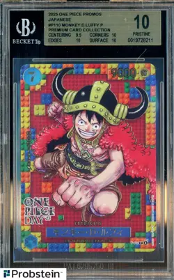 2025 One Piece Promos JPN P110 Monkey D. Luffy Premium Card Coll BGS 10 PRISTINE - Image 1