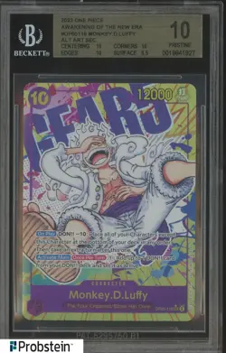 One Piece Monkey D. Luffy OP05-119 Secret Rare Awakening Alt Art Foil BGS 10 - Image 1
