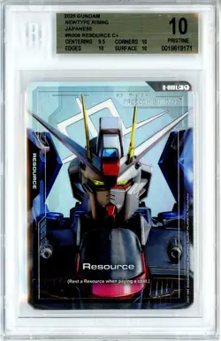 BGS Pristine 10 Gundam Card Game Resource R-008 C+ - New Type Rising 2025 - Image 1