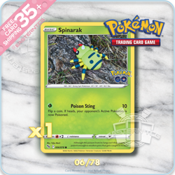 SINGLES DITTO Spinarak 0006/078 – Pokemon Go – Unpeeled Pokemon Cards TCG – NM - Image 1