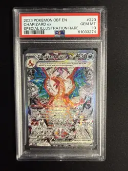 Pokemon TCG Card PSA 10 Obsidian Flames #223/197 Charizard ex Holo - Image 1