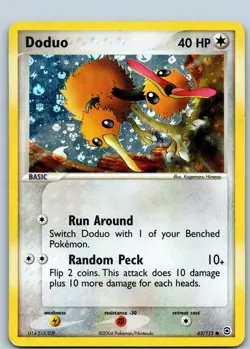 Pokemon Card - Doduo FireRed & LeafGreen 62/112 Common Reverse Holo - Image 1