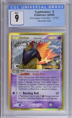 Pokemon TCG Typhlosion EX Dragon Frontiers Holo Rare Card 12/101 Delta CGC 9 - Image 1