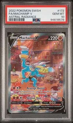 Machamp V - 172/189 - Alternate Art - Astral Radiance - Pokemon Card - PSA 10 - Image 1