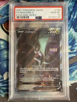 Noivern V - 196/203 - Alternate Art - Evolving Skies - Pokemon Card - PSA 10 - Image 1
