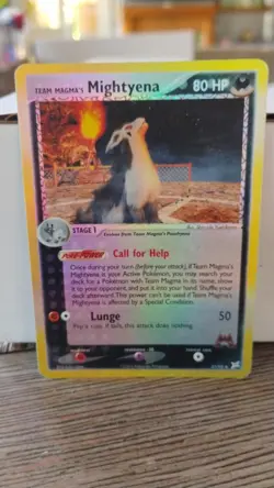 MIGHTYENA Team Magma Vs Team Aqua POKEMON Reverse Holo 2004 Trading Card 37/95 - Image 1