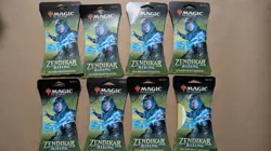 Lot of 8 Magic the Gathering Zendikar Rising 15 Cards Draft Booster - Image 1