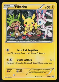 Pikachu - XY95 - XY Black Star Promo - Pokemon Card - LP - Image 1