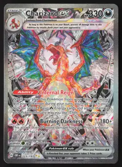 Charizard ex - 223/197 - SIR - Obsidian Flames - Pokemon Card - LP - Image 1
