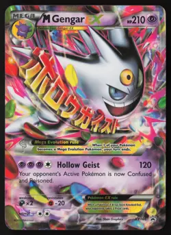 Mega M Gengar EX - XY166 - Black Star Promo - Pokemon Card - LP - Image 1