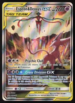 Espeon & Deoxys GX - SM240 - Black Star Promo - Pokemon Card - MP - Image 1