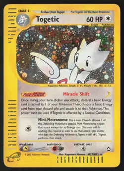 Togetic - H27/H32 - Holo Rare - Aquapolis - Pokemon Card - LP - Image 1