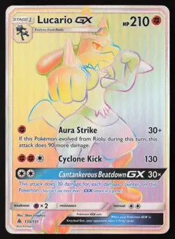 Lucario GX - 135/131 - Secret Rare - Forbidden Light - Pokemon Card - LP - Image 1