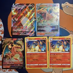 Pokemon Charizard Vmax Vstar Lot 5 Cards, Darkness Ablaze, Brilliant Stars Mint - Image 1