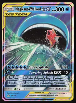 Magikarp & Wailord GX - SM166 - Black Star Promo - Pokemon Card - LP - Image 1