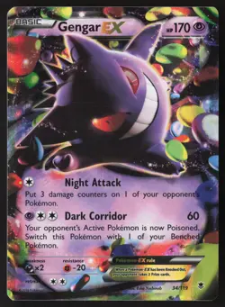 Gengar EX - 34/119 - Ultra Rare - Phantom Forces - Pokemon Card - LP - Image 1