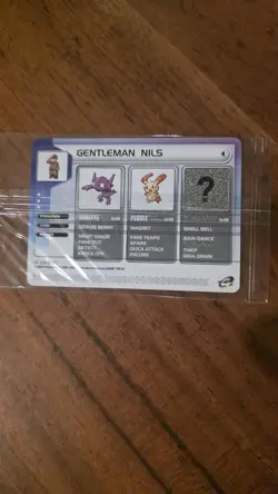 sealed english Pokemon Battle Ruby Version E-Card - Gentleman Nils ID 129-B001 - Image 1