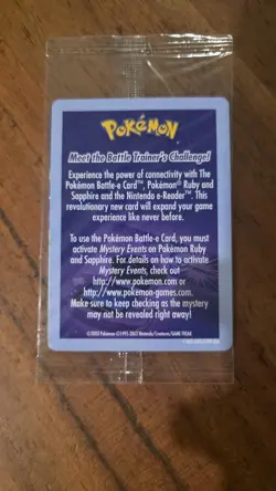 sealed english Pokemon Battle Ruby Version E-Card - Gentleman Nils ID 129-B001 - Image 2