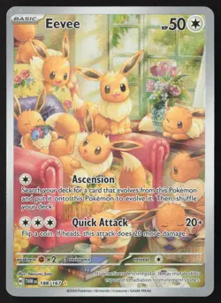 Eevee - 188/167 - Illustration Rare - Twilight Masquerade - Pokemon Card - LP - Image 1