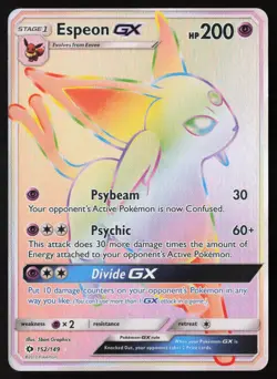 Espeon Gx - 152/149 - Secret Rare - Sun & Moon Base - Pokemon Card - NM/M - Image 1