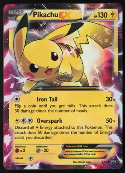 Pikachu EX - XY84 - Black Star Promo - Pokemon Card - LP - Image 1