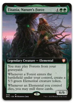 Titania, Nature's Force (Extended Art) #45 (NM) Brothers' War BRC Magic MTG - Image 1