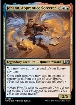 Johann, Apprentice Sorcerer (Foil) 207 MTG NM - Wilds of Eldraine - Image 1