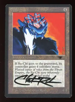 SIGNED Antiquities Su-Chi ~ Vintage MTG/Magic ~ NEAR MINT- to LP++ Condition - Image 1