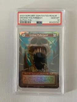 2023 Sorcery Contested Realm ALPHA FOIL Elite Grosse Poltergeist PSA 10 #3787 - Image 1