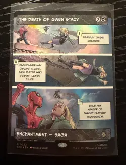 The Death of Gwen Stacy (Borderless) 0223 Marvel's Spider-Man Foil NM - Image 1