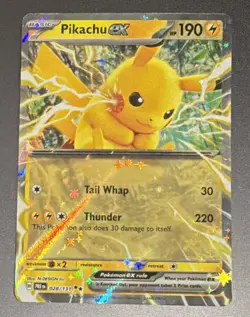 2025 Pokemon Pikachu ex 028/131 Sv: Prismatic Evolutions Double Rare Holo - Image 1