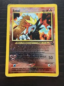 Entei 34 Wizards of the Coast Promo Pokemon TCG Reverse Holo HP - Image 1