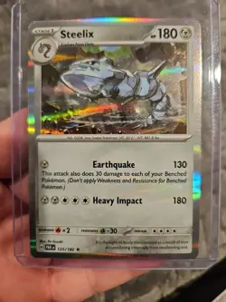 Steelix 125/182 Paradox Rift Pokemon TCG PACK FRESH HOLO FOIL - Image 1